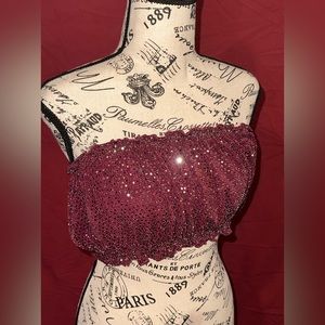 Glittery Maroon Bandeau